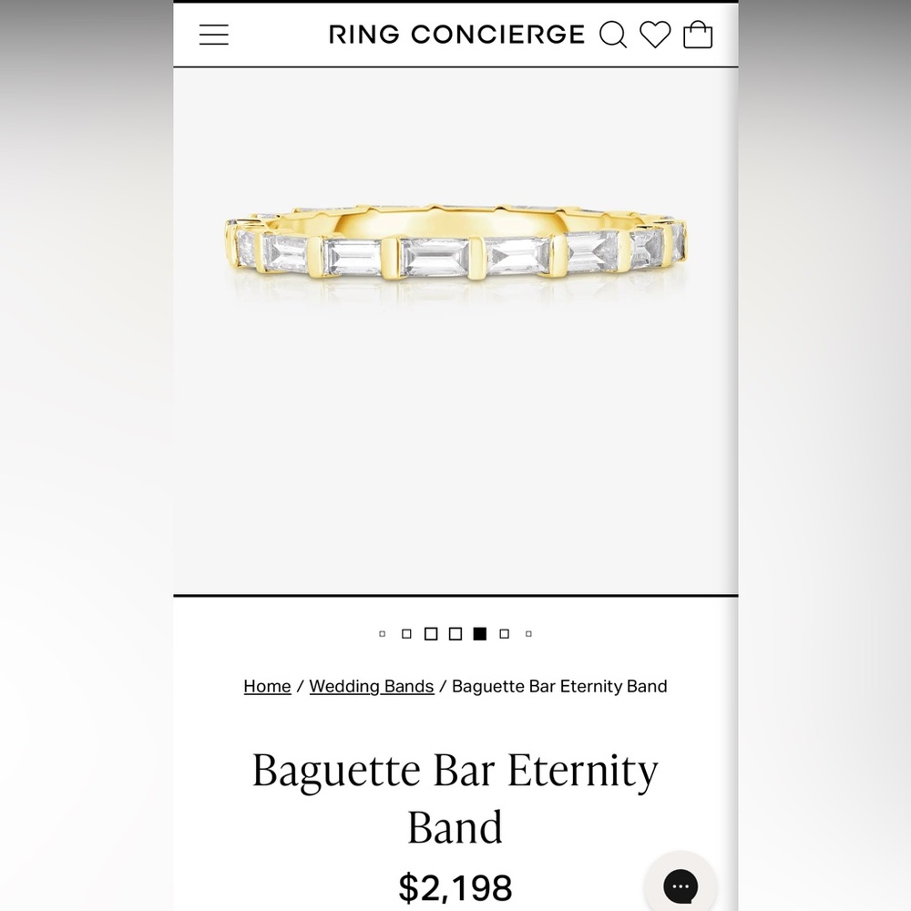 Ring Concierge 14K Gold Baguette Bar Eternity Band - Picture 2 of 7